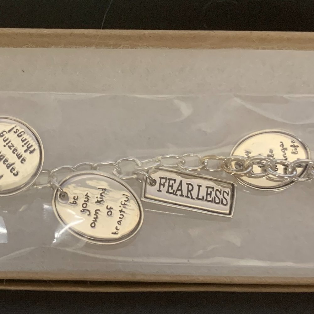 Sterling Silver Charm Bracelet - 8 Sterling silver charms